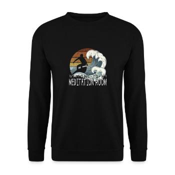 Ma salle de méditation Green Room Pipeline Surfer - Sweat-shirt Unisexe - noir - Devant - Alina (178cm) & Michal (187cm)