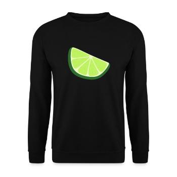 tranche de citron vert - Sweat-shirt Unisexe - noir - Devant - Alina (178cm) & Michal (187cm)
