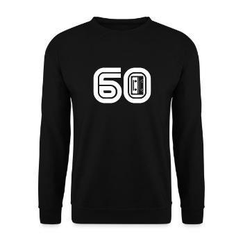 60 Retro Musik 60er - Unisex Pullover - Schwarz - Vorne - Alina (178cm) & Michal (187cm)