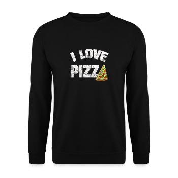 PIZZA PIZZA T-SHIRT J'AIME - Sweat-shirt Unisexe - noir - Devant - Alina (178cm) & Michal (187cm)