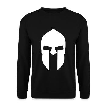 Spartaner - Design - Unisex Pullover - Schwarz - Vorne - Alina (178cm) & Michal (187cm)