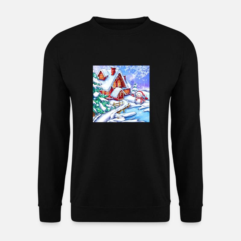 Winterlandschaft - Unisex Pullover - Schwarz