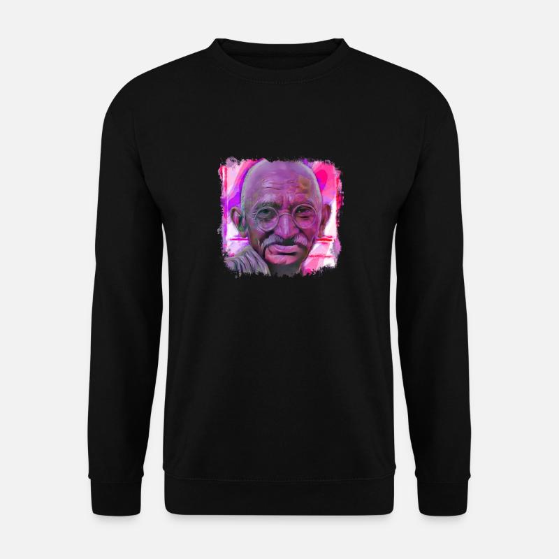 Mahatma Gandhi - Unisex Pullover - Schwarz