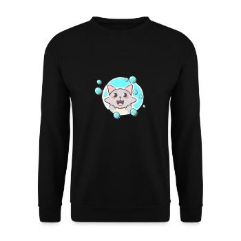 Savon Bubbles Chat - Sweat-shirt Unisexe - noir - Devant - Alina (178cm) & Michal (187cm)