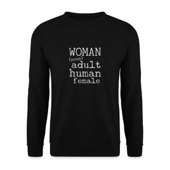 woman female - Unisex Sweatshirt - black - Front - Alina (178cm) & Michal (187cm)