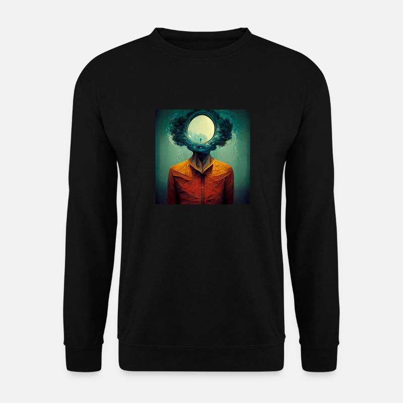 Psychedelic Head - Unisex Pullover - Schwarz