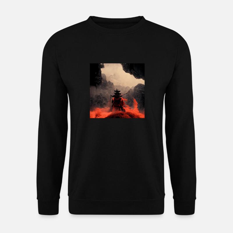 Japanisch Samurai Kampf - Unisex Pullover - Schwarz