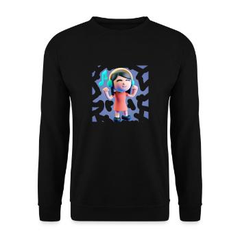 LUSTIGE MUSIK ILLUSTRATION 7 - Unisex Pullover - Schwarz - Vorne - Alina (178cm) & Michal (187cm)