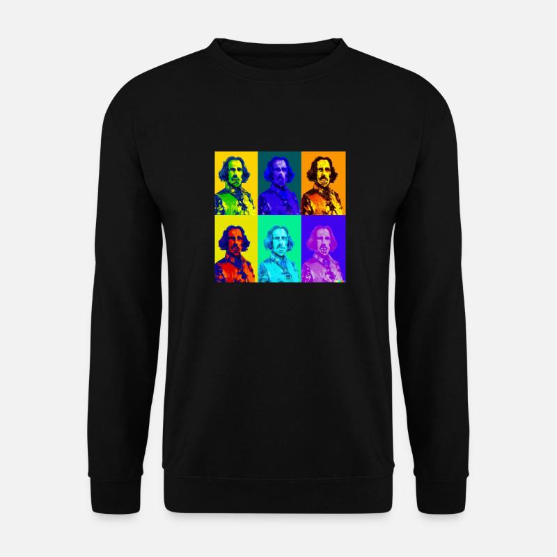 king Charles in Warhol style - Unisex Pullover - Schwarz