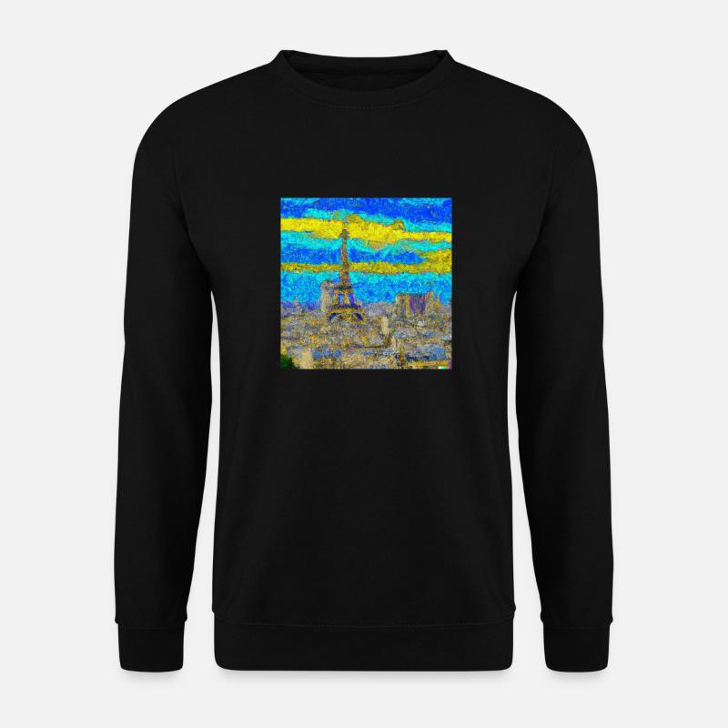 Paris - van Gogh Style - Unisex Pullover - Schwarz