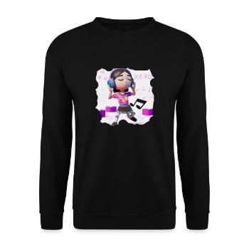 DRÔLE D’ILLUSTRATION MUSICALE FILLE 8 - Sweat-shirt Unisexe - noir - Devant - Alina (178cm) & Michal (187cm)
