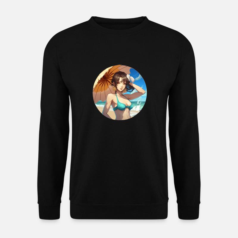 Anime-Mädchen - Unisex Pullover - Schwarz