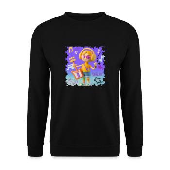 LUSTIGE MUSIK 6 - Unisex Pullover - Schwarz - Vorne - Alina (178cm) & Michal (187cm)