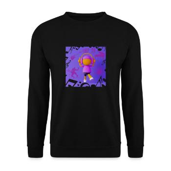 FUNNY MUSIC 7 - Unisex Sweatshirt - black - Front - Alina (178cm) & Michal (187cm)
