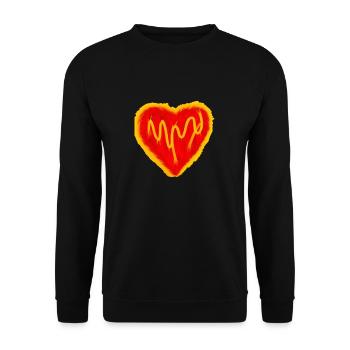 Valentinstag - Unisex Pullover - Schwarz - Vorne - Alina (178cm) & Michal (187cm)