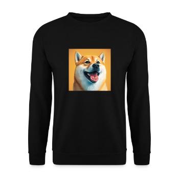 Shiba Inu Glory - Unisex Pullover - Schwarz - Vorne - Alina (178cm) & Michal (187cm)