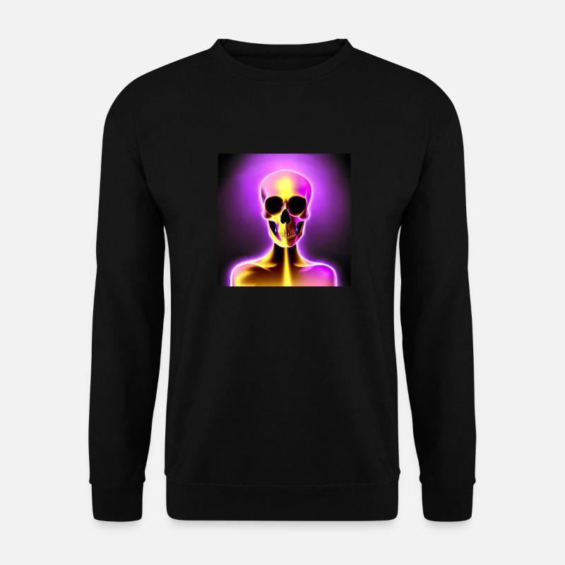 Lila Totenkopf - Unisex Pullover - Schwarz