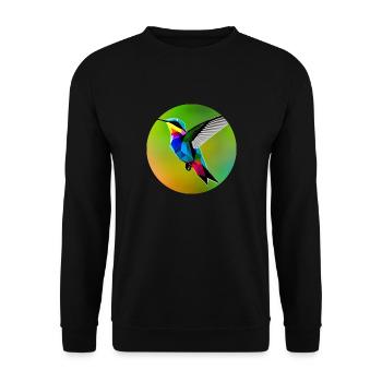 Hummingbird - Polygon - Unisex Sweatshirt - black - Front - Alina (178cm) & Michal (187cm)