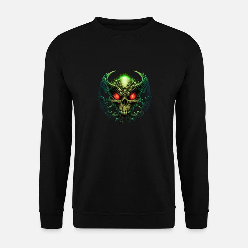 Schädel-Alien - Unisex Pullover - Schwarz