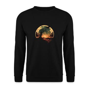 End of the world - Unisex Sweatshirt - black - Front - Alina (178cm) & Michal (187cm)