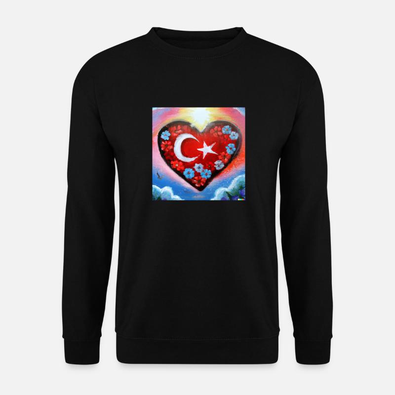 Türkischer Herz - Unisex Pullover - Schwarz