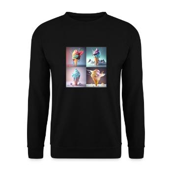 Glace and Summer - Sweat-shirt Unisexe - noir - Devant - Alina (178cm) & Michal (187cm)