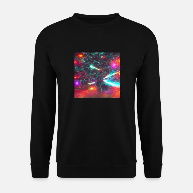 Neon Spaceship - Unisex Pullover - Schwarz
