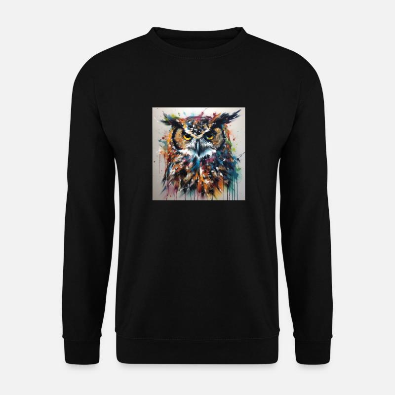 Eule #3 - Unisex Pullover - Schwarz