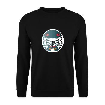 Abstract Krebs - Unisex Pullover - Schwarz - Vorne - Alina (178cm) & Michal (187cm)