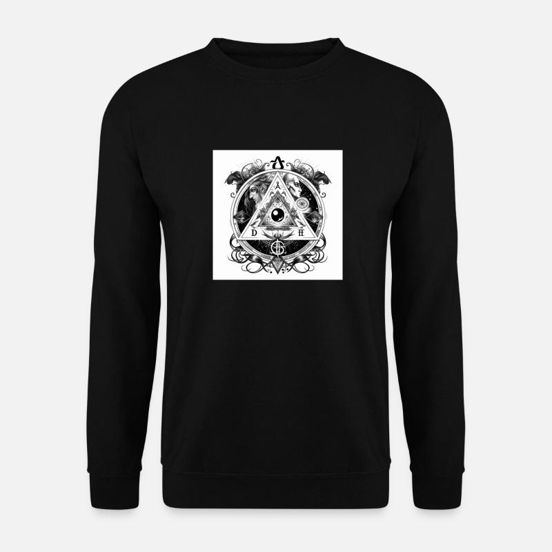 Illuminati-Auge - Unisex Pullover - Schwarz