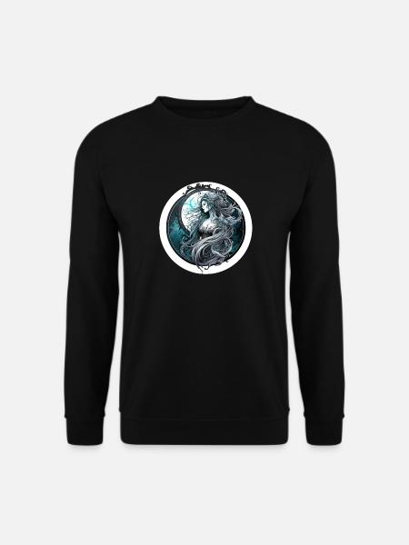 femme lune bleue - Sweat-shirt Unisexe - noir