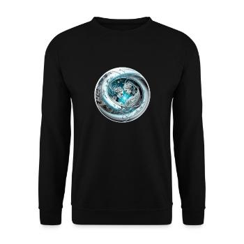 gemeaux 2 statues - Sweat-shirt Unisexe - noir - Devant - Alina (178cm) & Michal (187cm)