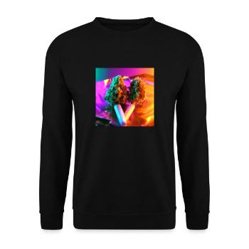 Medical Marijuana | Medicine Fun Shirt Smoking - Unisex Sweatshirt - black - Front - Alina (178cm) & Michal (187cm)