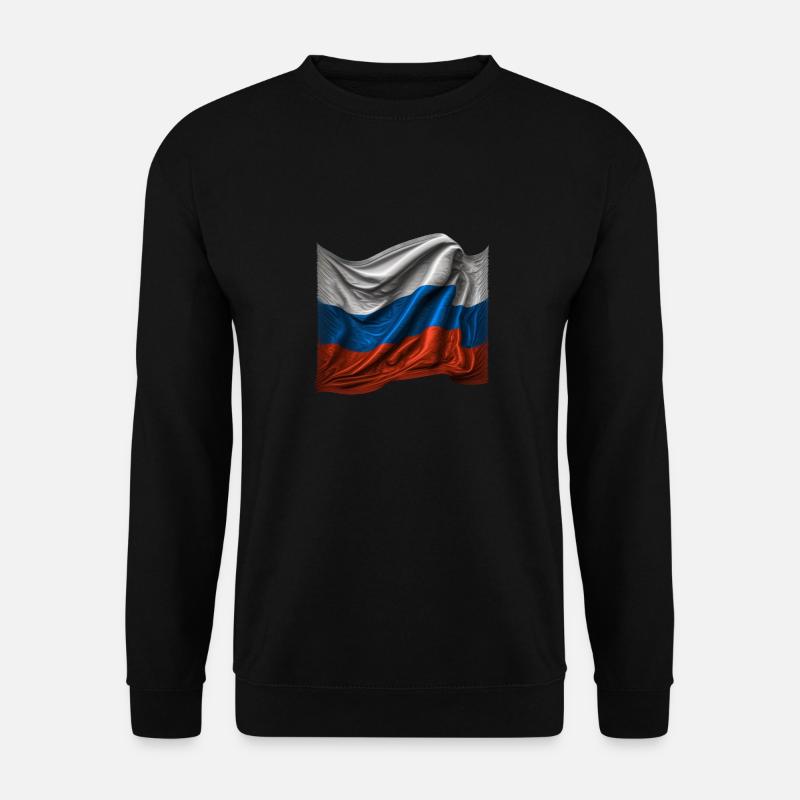Russland Russische Flagge - Unisex Pullover - Schwarz