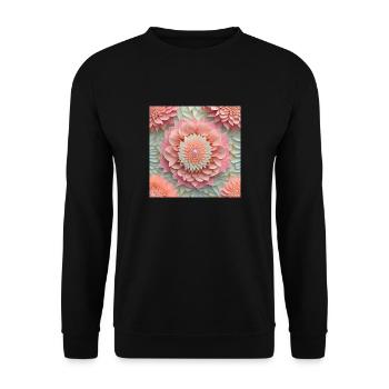 Flowering love - Unisex Sweatshirt - black - Front - Alina (178cm) & Michal (187cm)