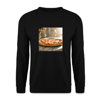 Pizza Lover Flavour - Unisex Pullover - Schwarz - Vorne - Alina (178cm) & Michal (187cm)