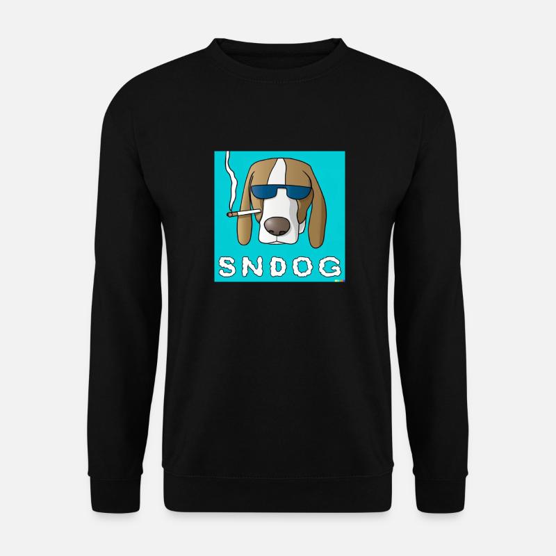 Smoking Dog - Unisex Pullover - Schwarz