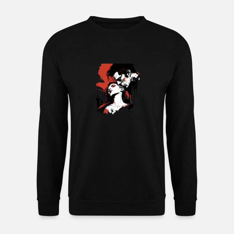 Kuss des Vampirs - Unisex Pullover - Schwarz
