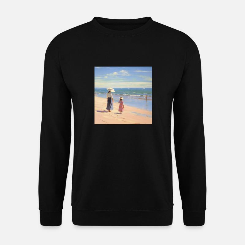 Seaside Stroll - Unisex Sweatshirt - black