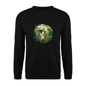 The Canine Explorer - Unisex Sweatshirt - black - Front - Alina (178cm) & Michal (187cm)