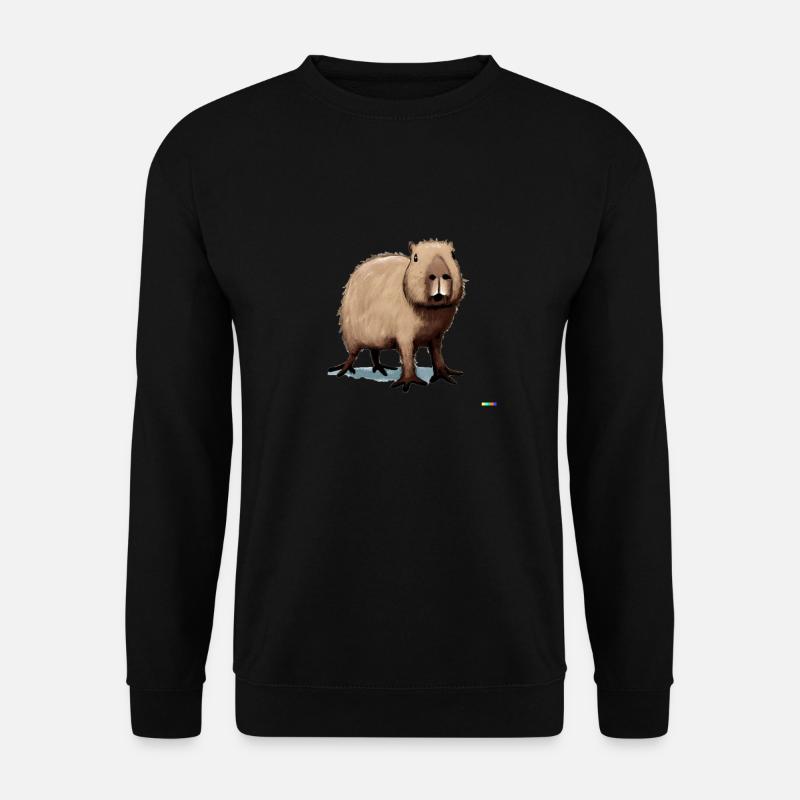 Wasserschwein - Süßes, knuffiges Tier - Unisex Pullover - Schwarz