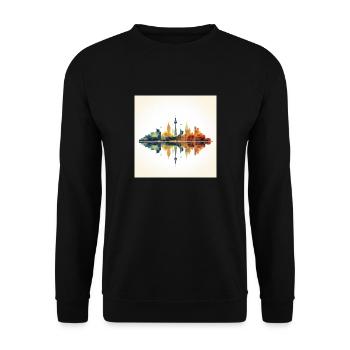 Horizon de Düsseldorf - Sweat-shirt Unisexe - noir - Devant - Alina (178cm) & Michal (187cm)