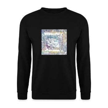 zeitloser stiel - Unisex Pullover - Schwarz - Vorne - Alina (178cm) & Michal (187cm)
