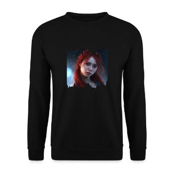 Rothaar Japanerin #1 - Unisex Pullover - Schwarz - Vorne - Alina (178cm) & Michal (187cm)