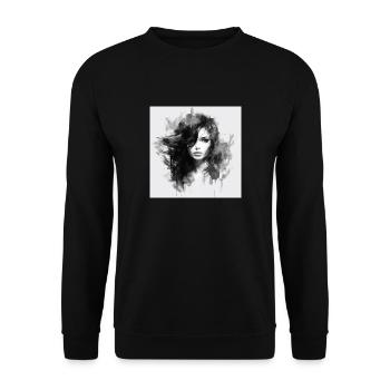 Classy woman 3 - Unisex Sweatshirt - black - Front - Alina (178cm) & Michal (187cm)