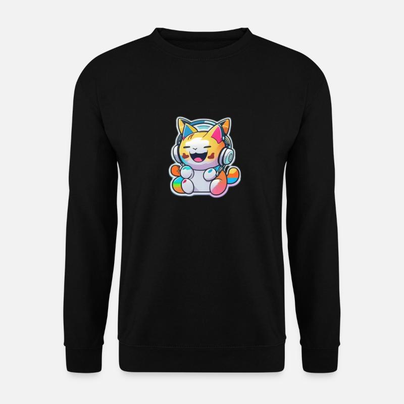 Rainbow Cat - Unisex Sweatshirt - black