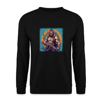 bday birthday fun snake shirts design - Unisex Pullover - Schwarz - Vorne - Alina (178cm) & Michal (187cm)