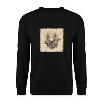 Jokes Dams Sayings Statement Beavers Beaver Shirt - Unisex Sweatshirt - black - Front - Alina (178cm) & Michal (187cm)