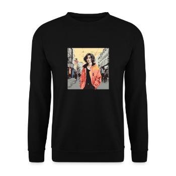 That one Girl - Unisex Pullover - Schwarz - Vorne - Alina (178cm) & Michal (187cm)