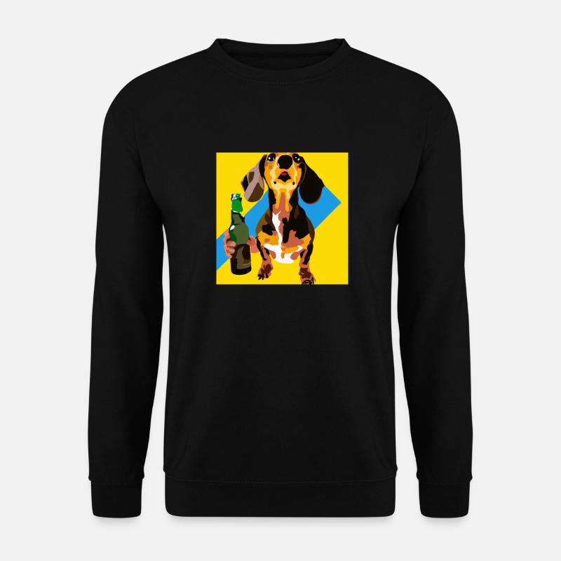 Beer Dachshund - Unisex Pullover - Schwarz